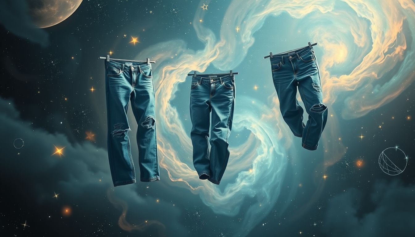 Rêver de jeans symbolise souvent protection et authenticité personnelle.
