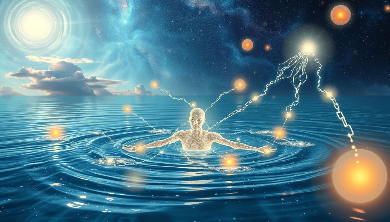 Se baigner dans la source symbolise un profond renouveau spirituel.