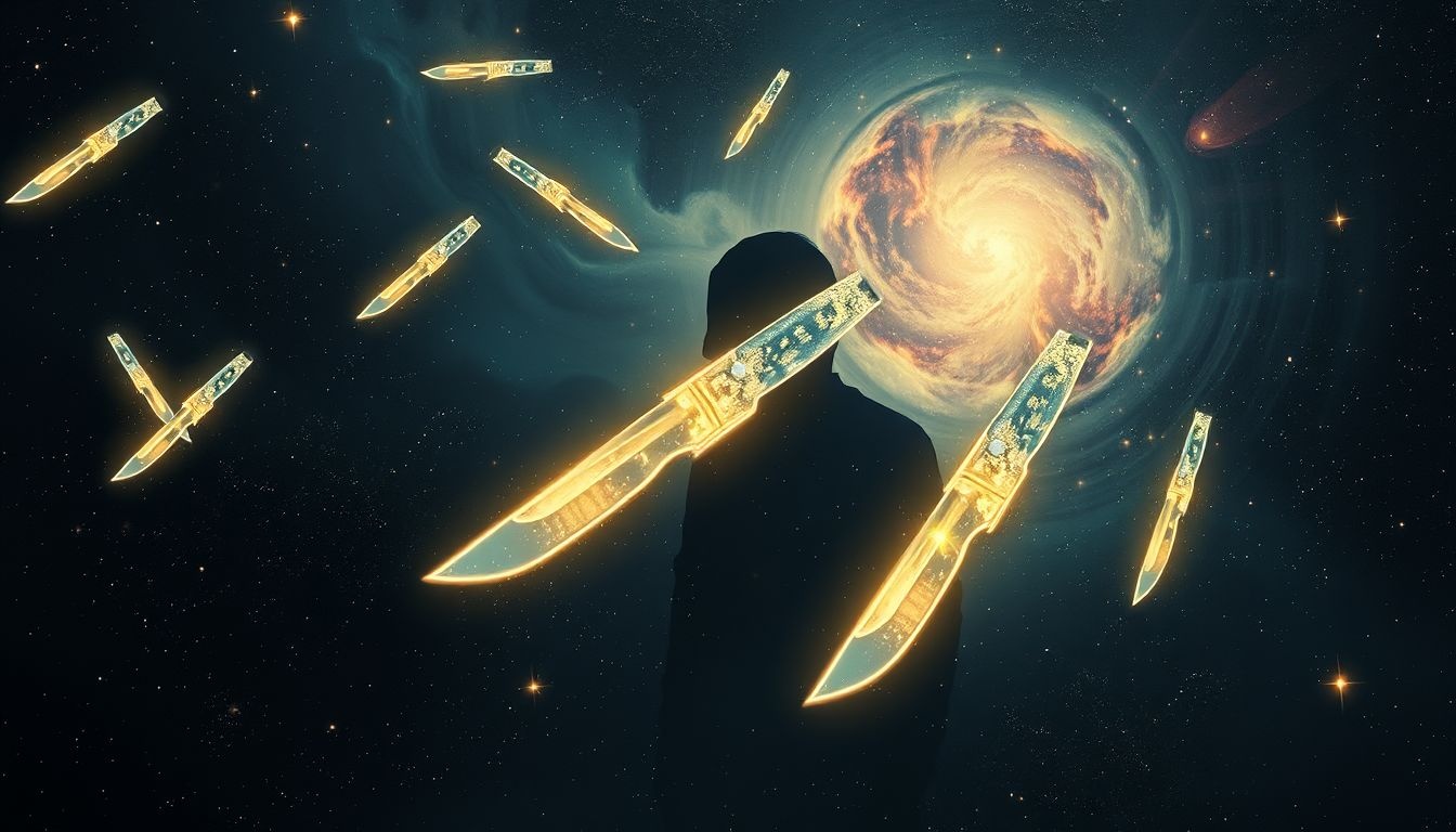 Se défendre avec un couteau de poche symbolise protection et vigilance.