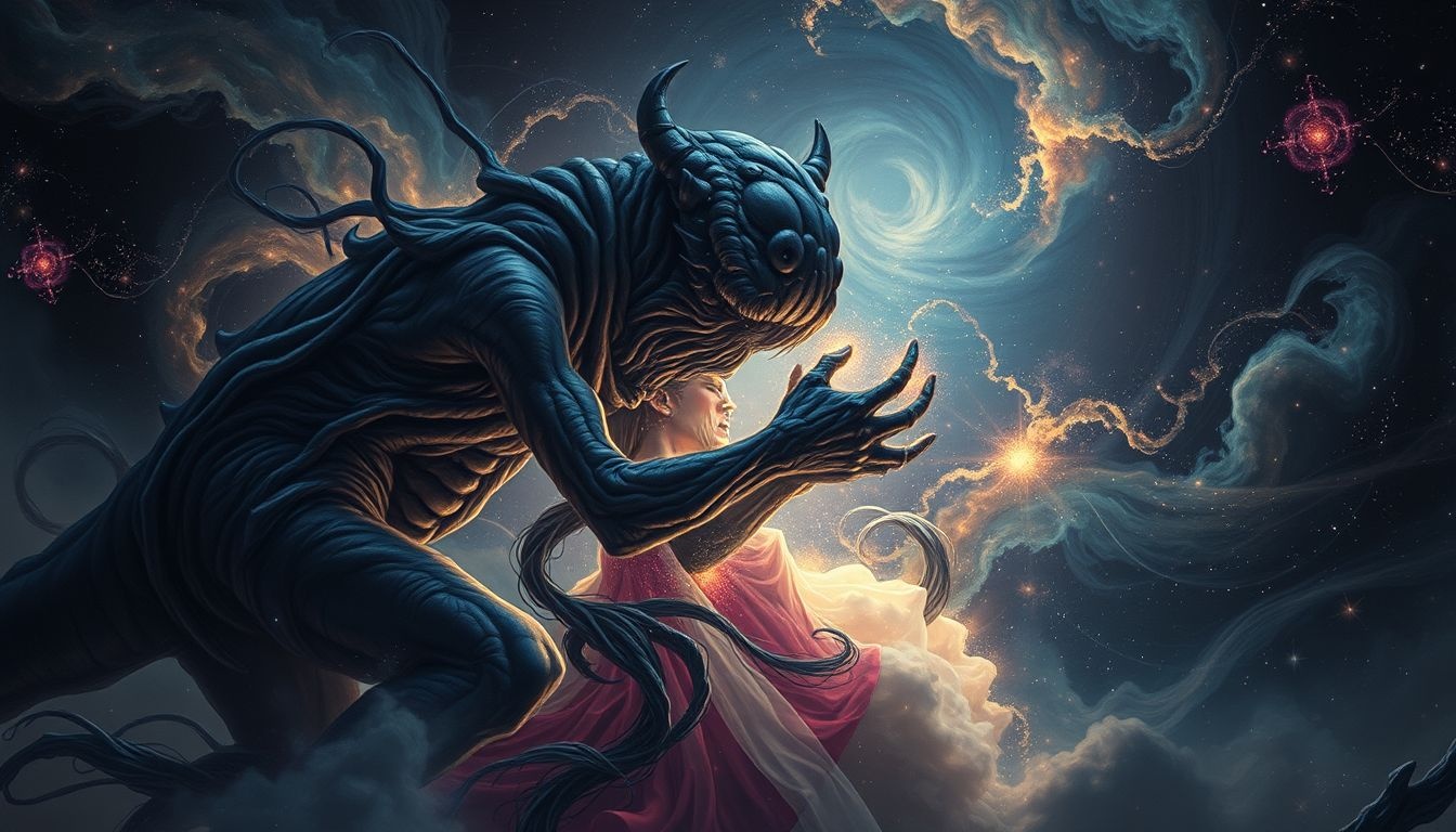 Le monstre incarne souvent une relation toxique et destructrice.