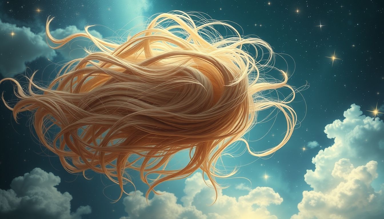 Des cheveux longs ébouriffés symbolisent souvent une liberté intérieure.