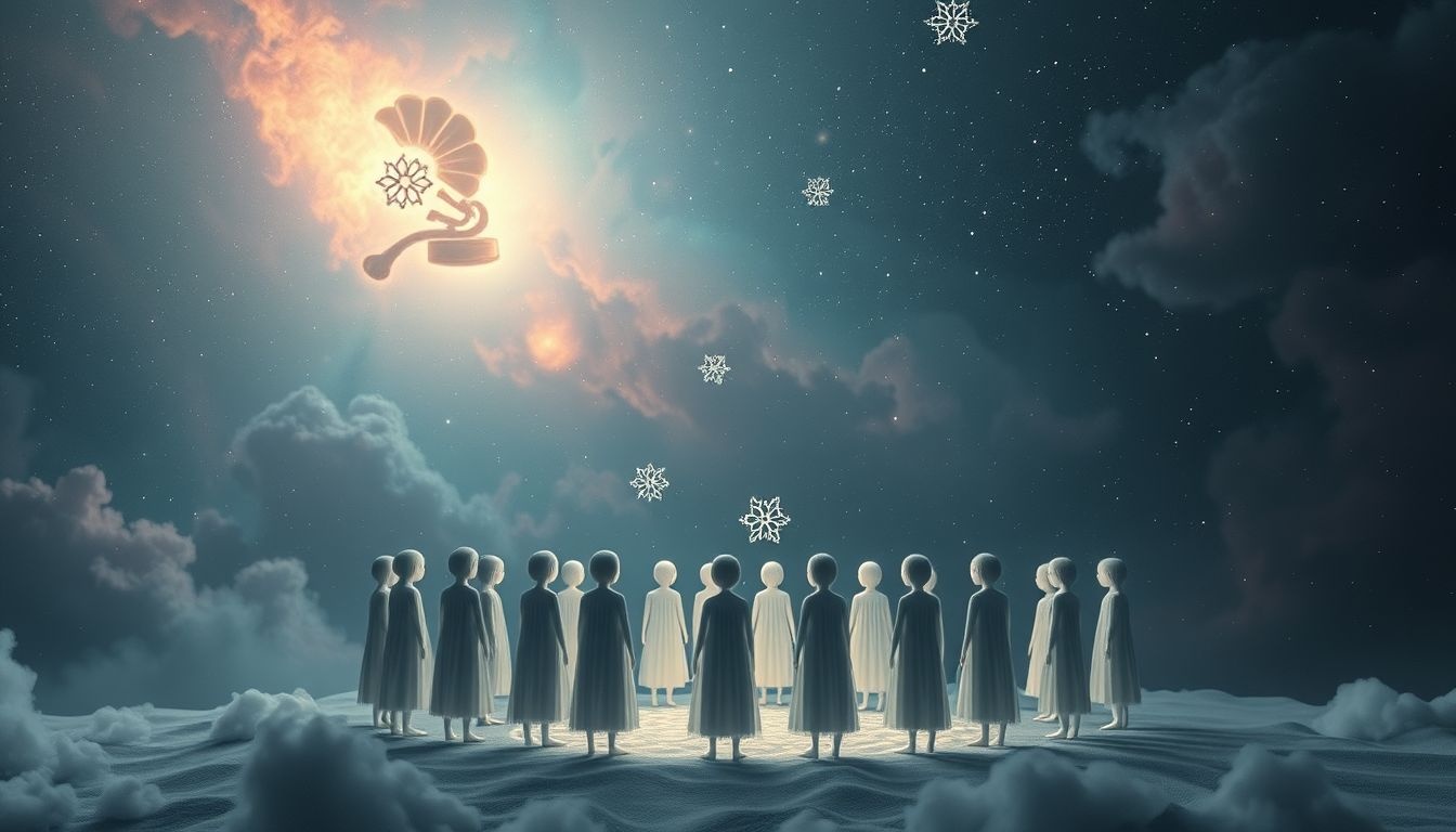 Rêver d’un gramophone entouré évoque le partage des souvenirs précieux.