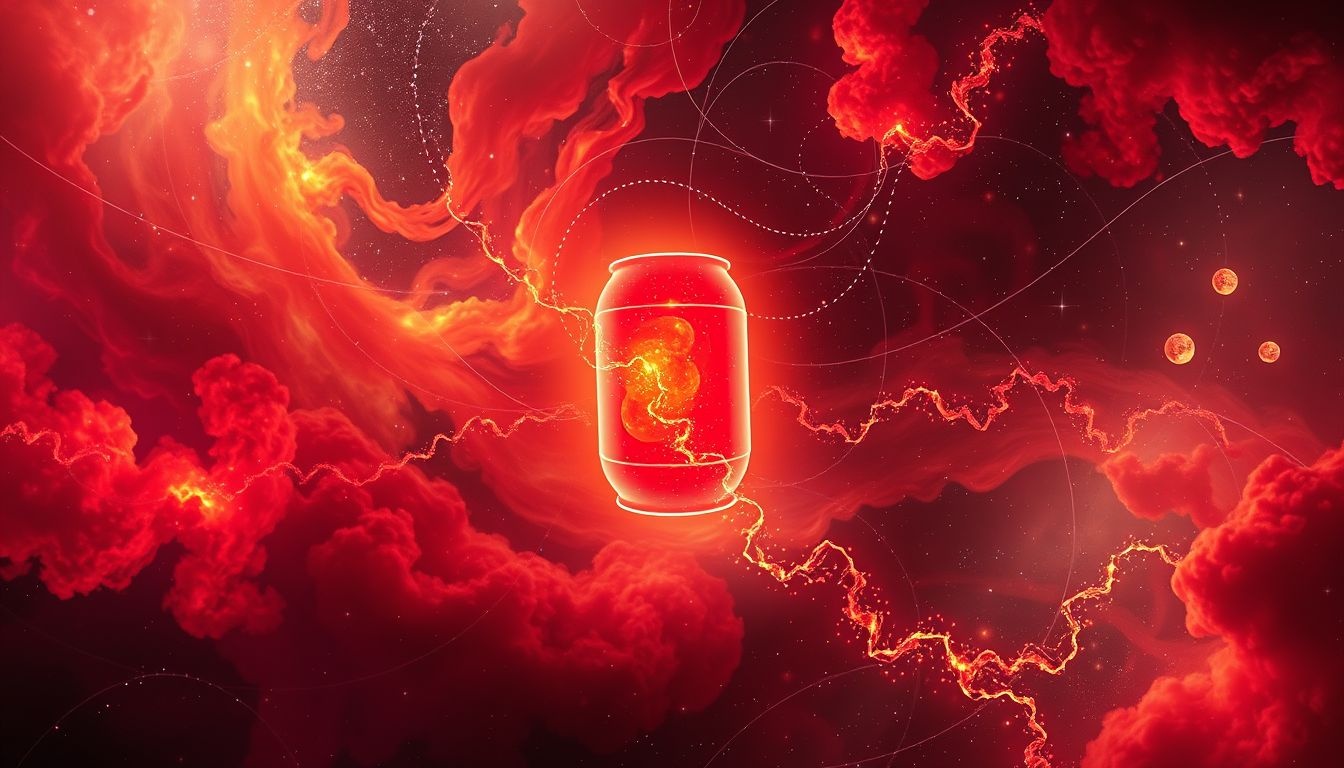Un tonneau de vin rouge symbolise passion, énergie et vitalité intenses.
