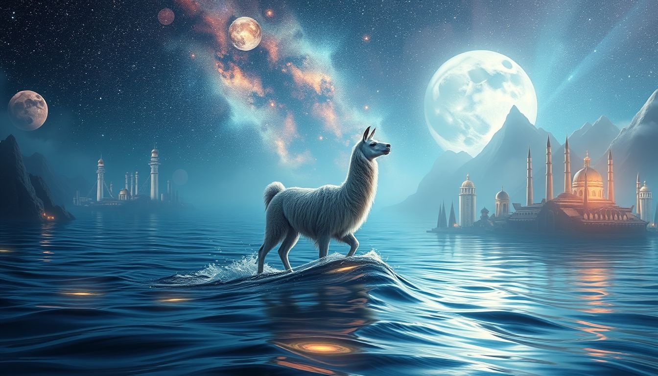 Un lama en ville symbolise adaptation face à l'inattendu urbain.