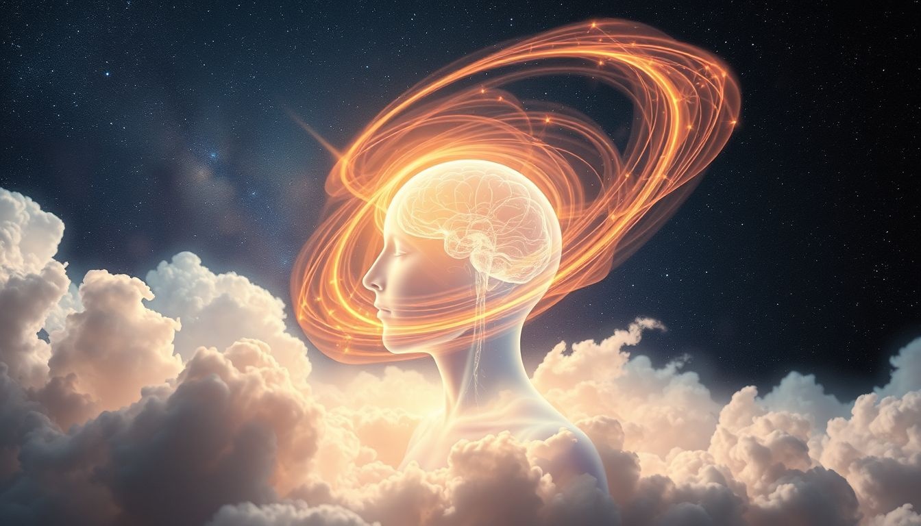 L'air chaud autour de la tête symbolise un stress mental intense.