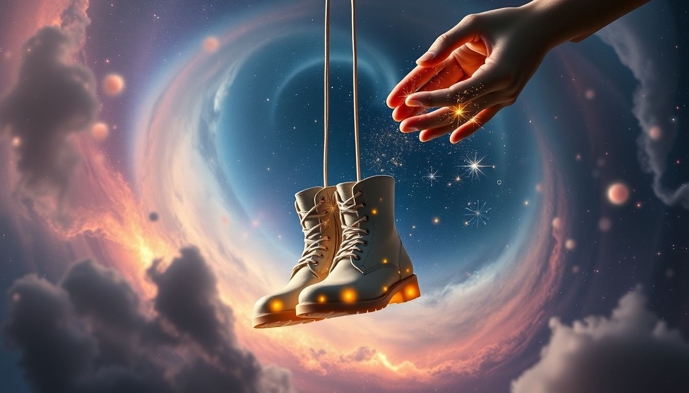 Brosser des bottes neuves symbolise un renouvellement et un nouveau départ.