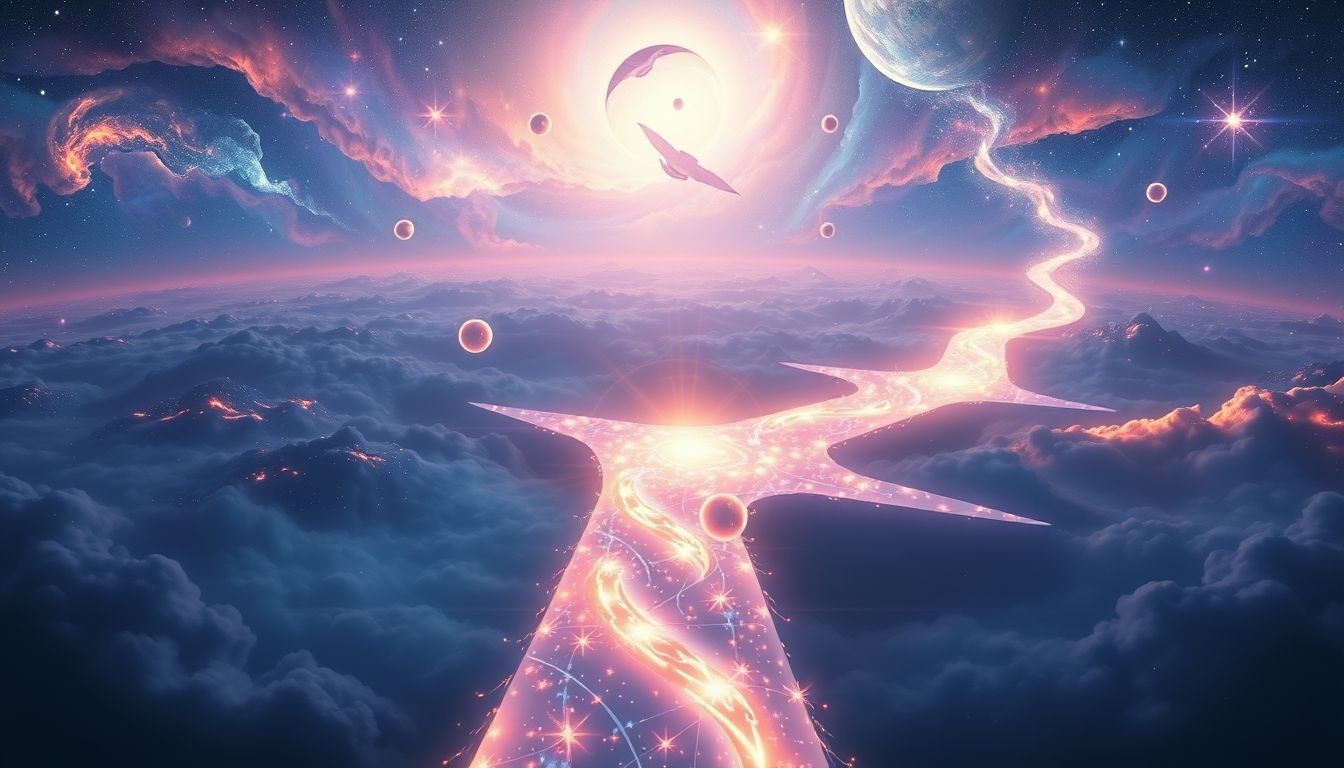Le carrefour illuminé symbolise une révélation guidant votre décision.
