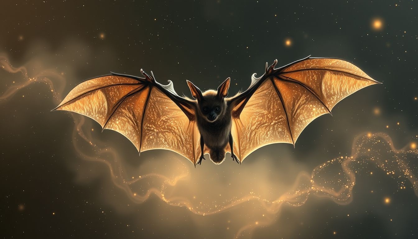 La chauve-souris symbolise souvent transformation et renouveau intérieur.