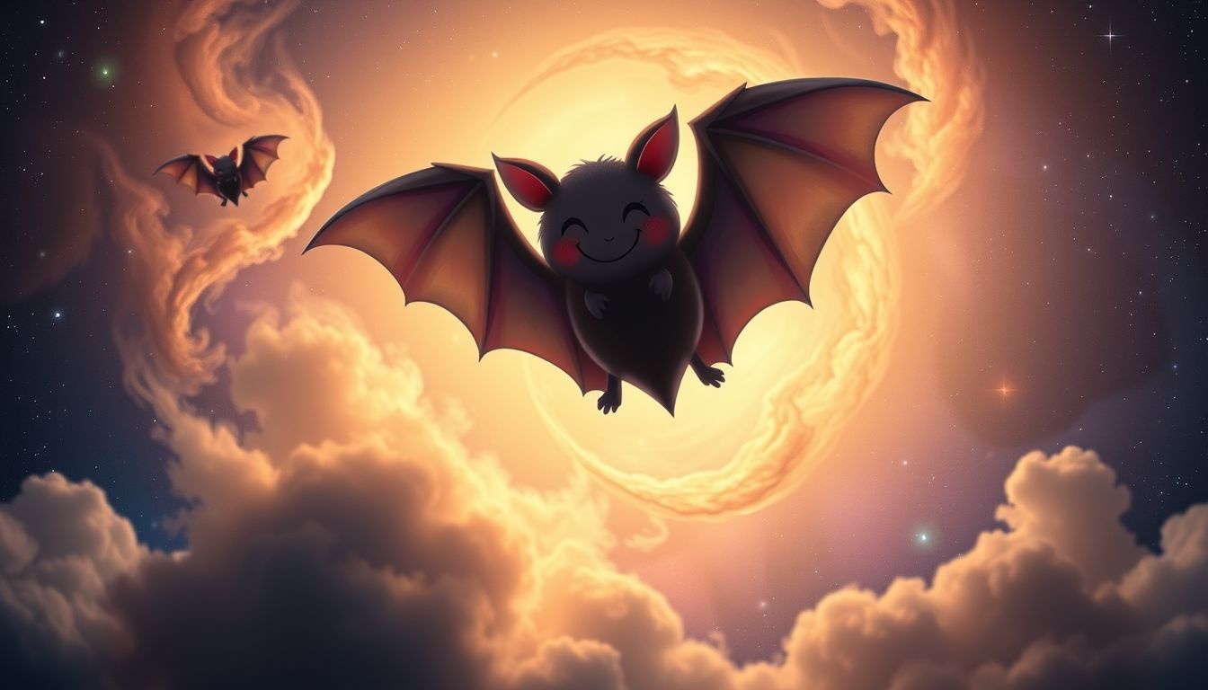 La chauve-souris souriante symbolise l'acceptation joyeuse de l'ombre.