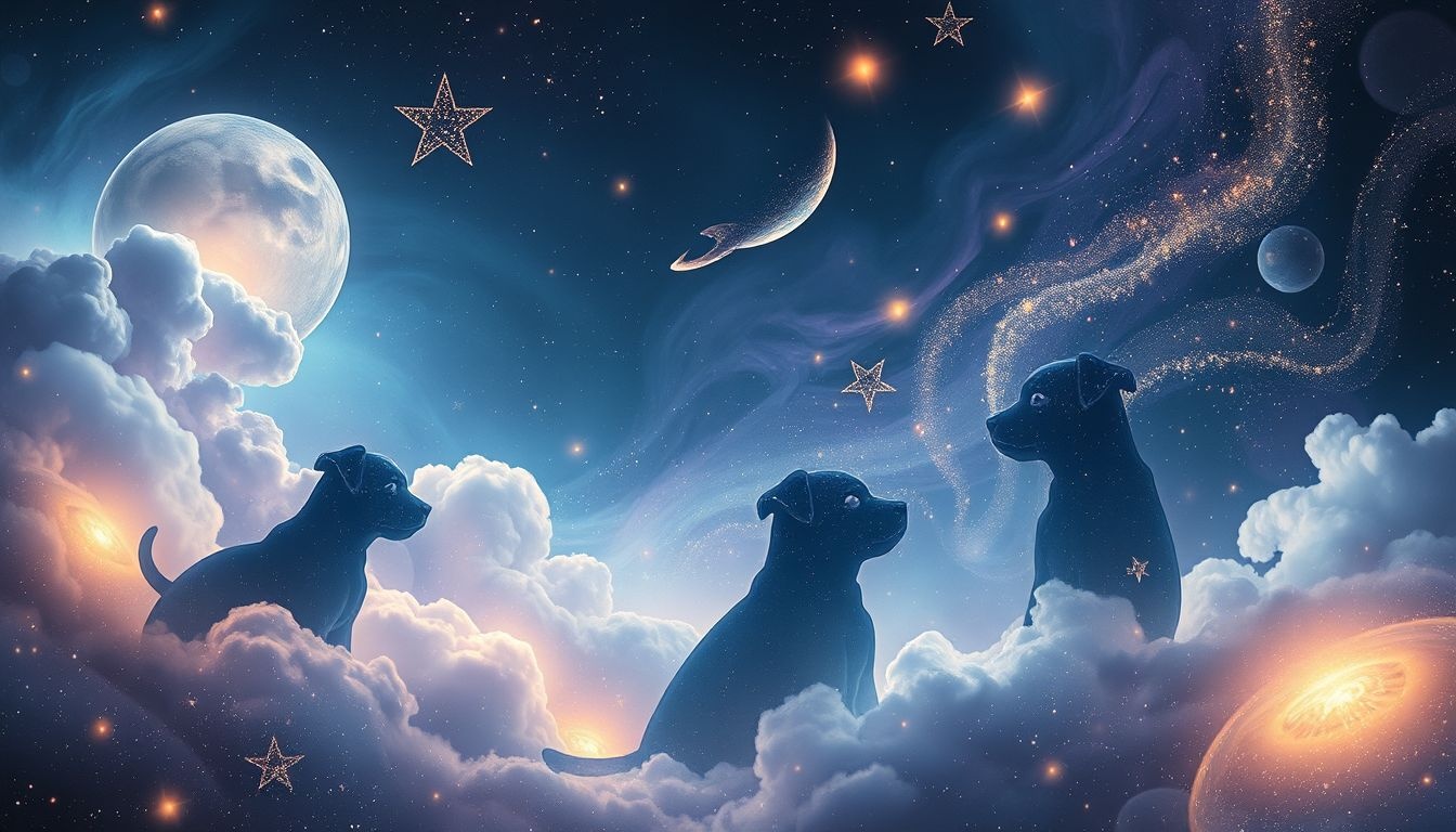 Les chiots parlant symbolisent l'intuition et des messages clés.