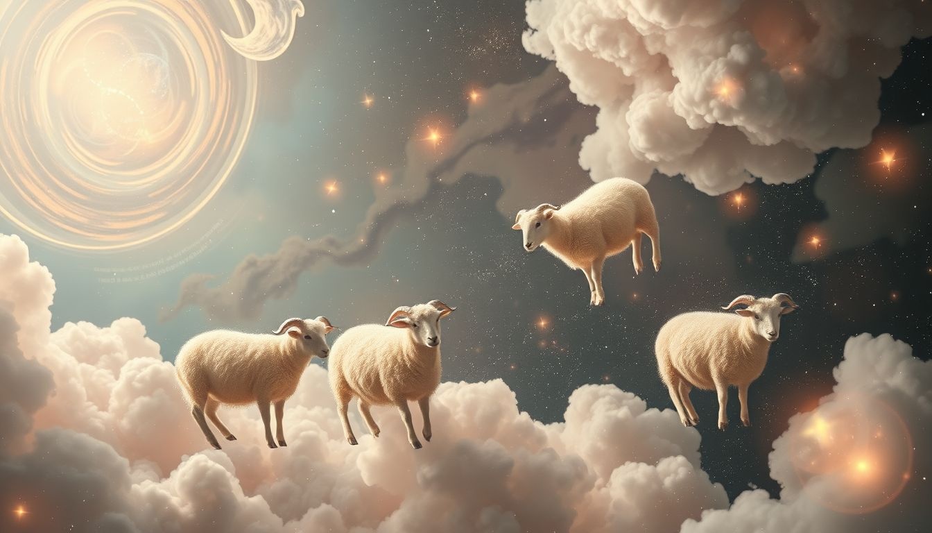 Rêver de moutons symbolise souvent la paix intérieure et l'innocence.