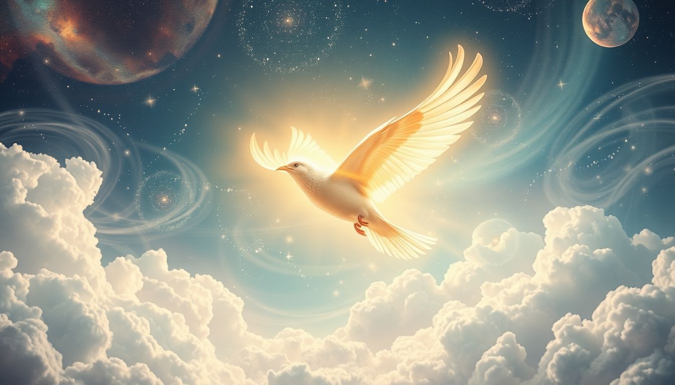 Le gazouillement d’oiseau symbolise l’âme en quête de liberté.