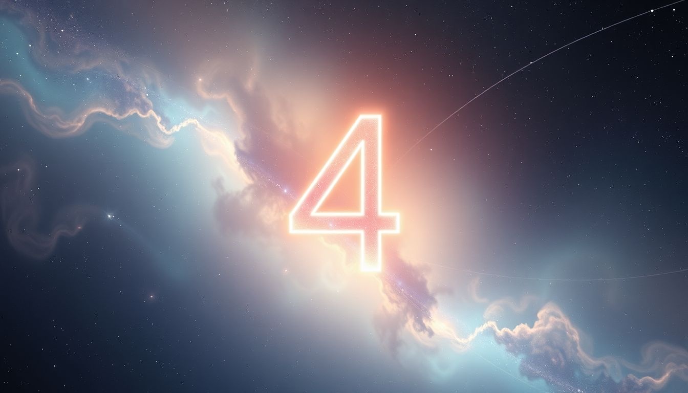 Voir le chiffre 4 isolé symbolise un désir profond de stabilité.