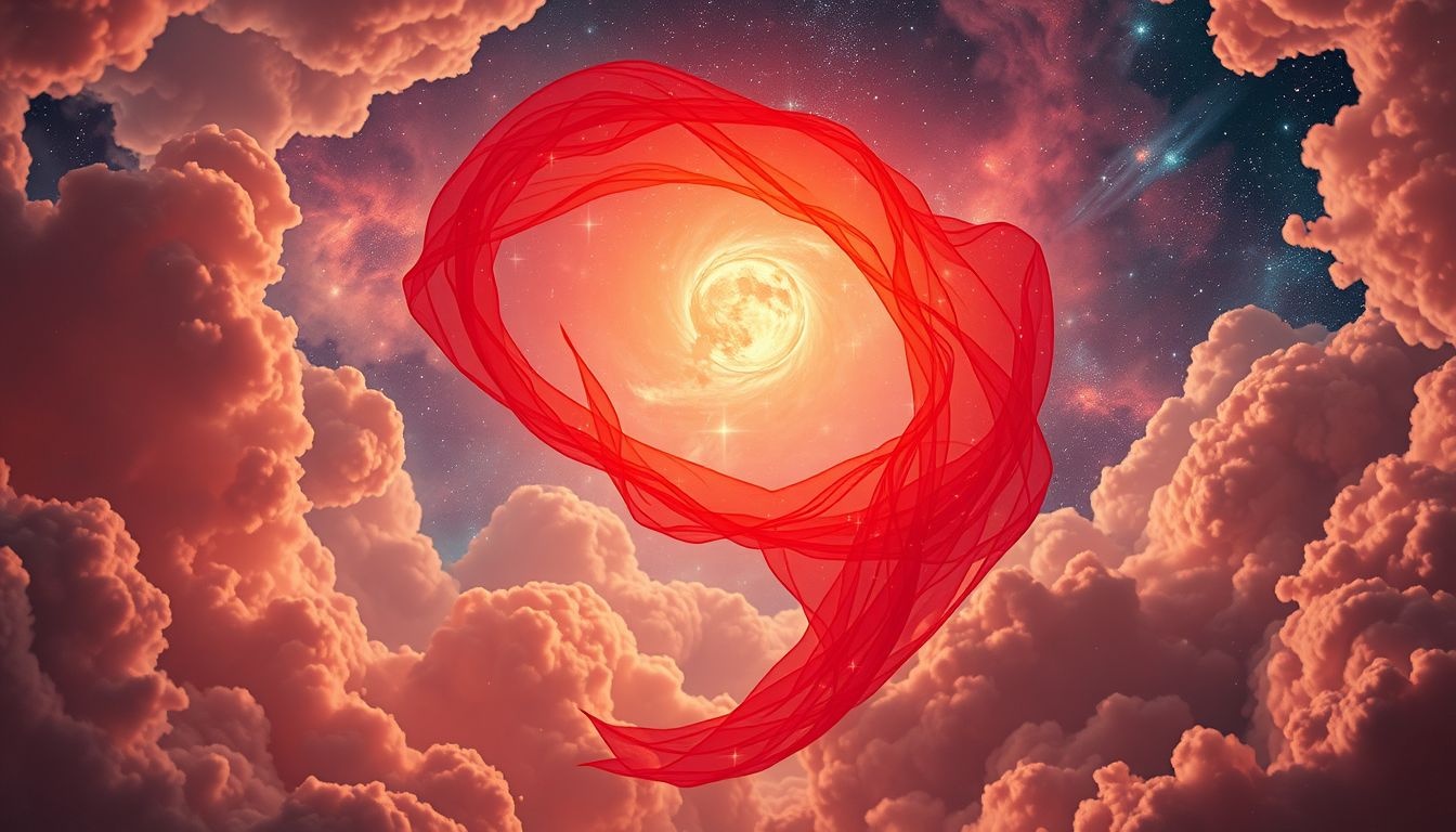 Un dais rouge symbolise souvent la passion ardente dans les rêves.