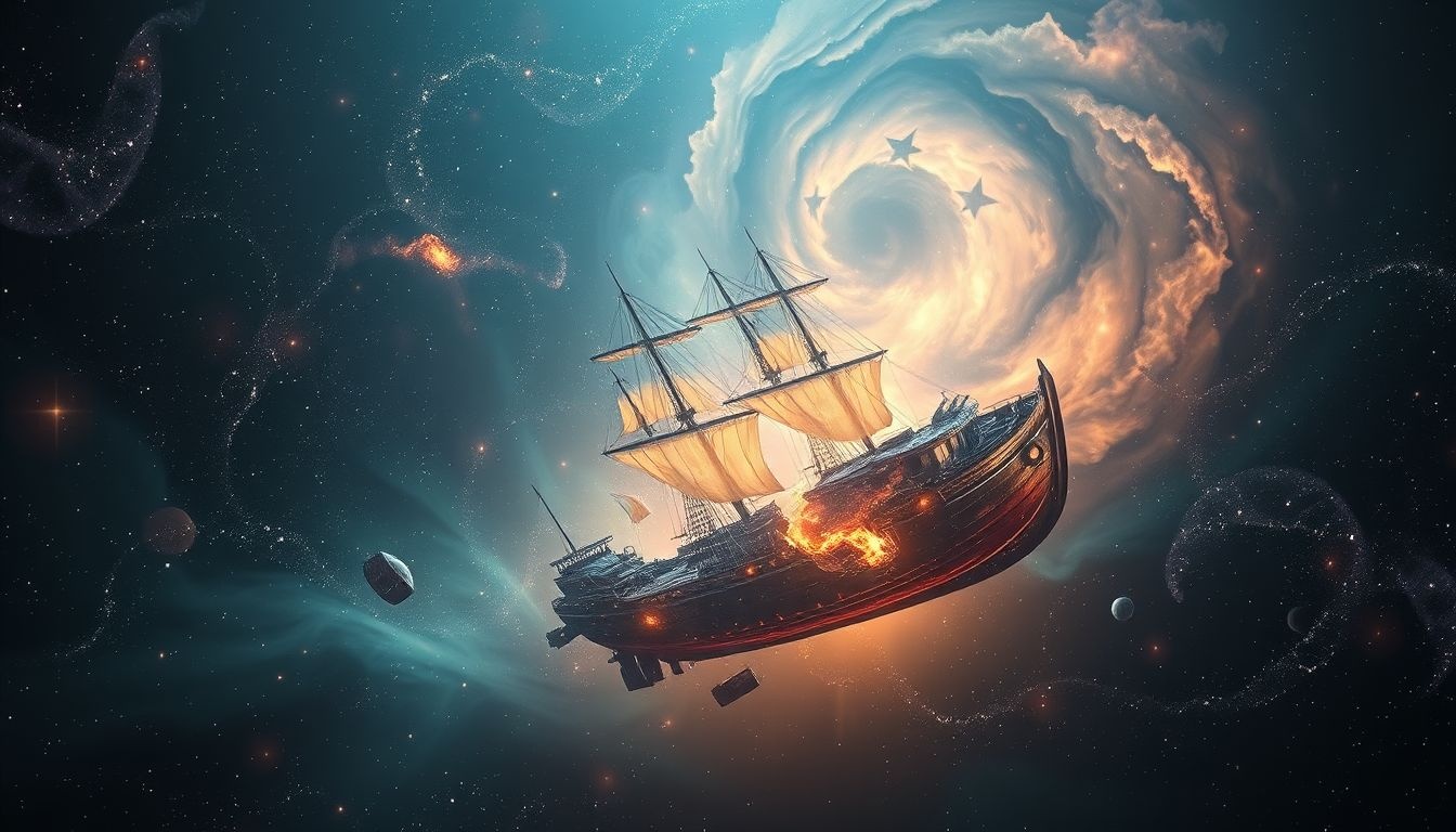 Explorer une épave symbolise la découverte de secrets enfouis.