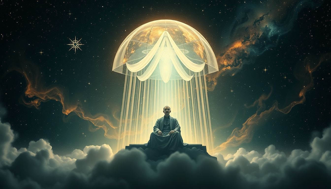 Rêver sous un dais symbolise pouvoir et autorité intérieure affirmée.