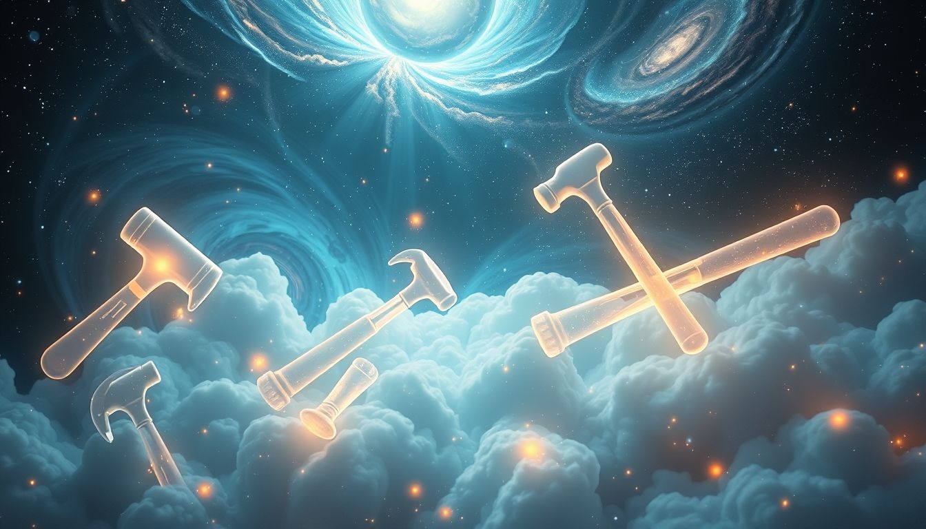Les outils de menuiserie symbolisent souvent la créativité et la transformation intérieure.