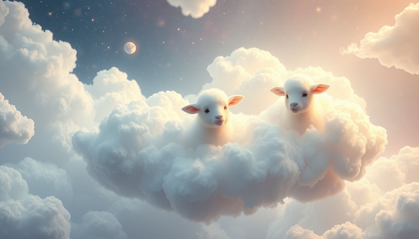 Rêver de moutons symbolise souvent paix intérieure et pureté.