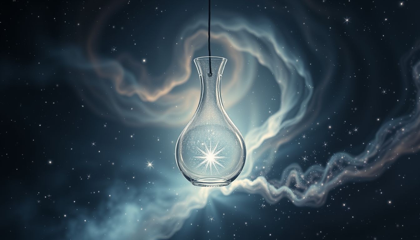 La carafe en verre symbolise la transparence et la sincérité intérieure.