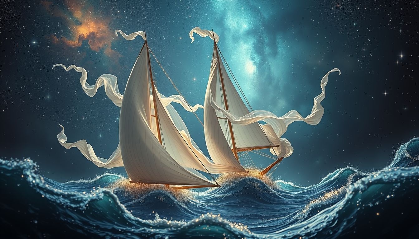 Le gréement symbolise l'harmonie entre conscience et subconscient marin.