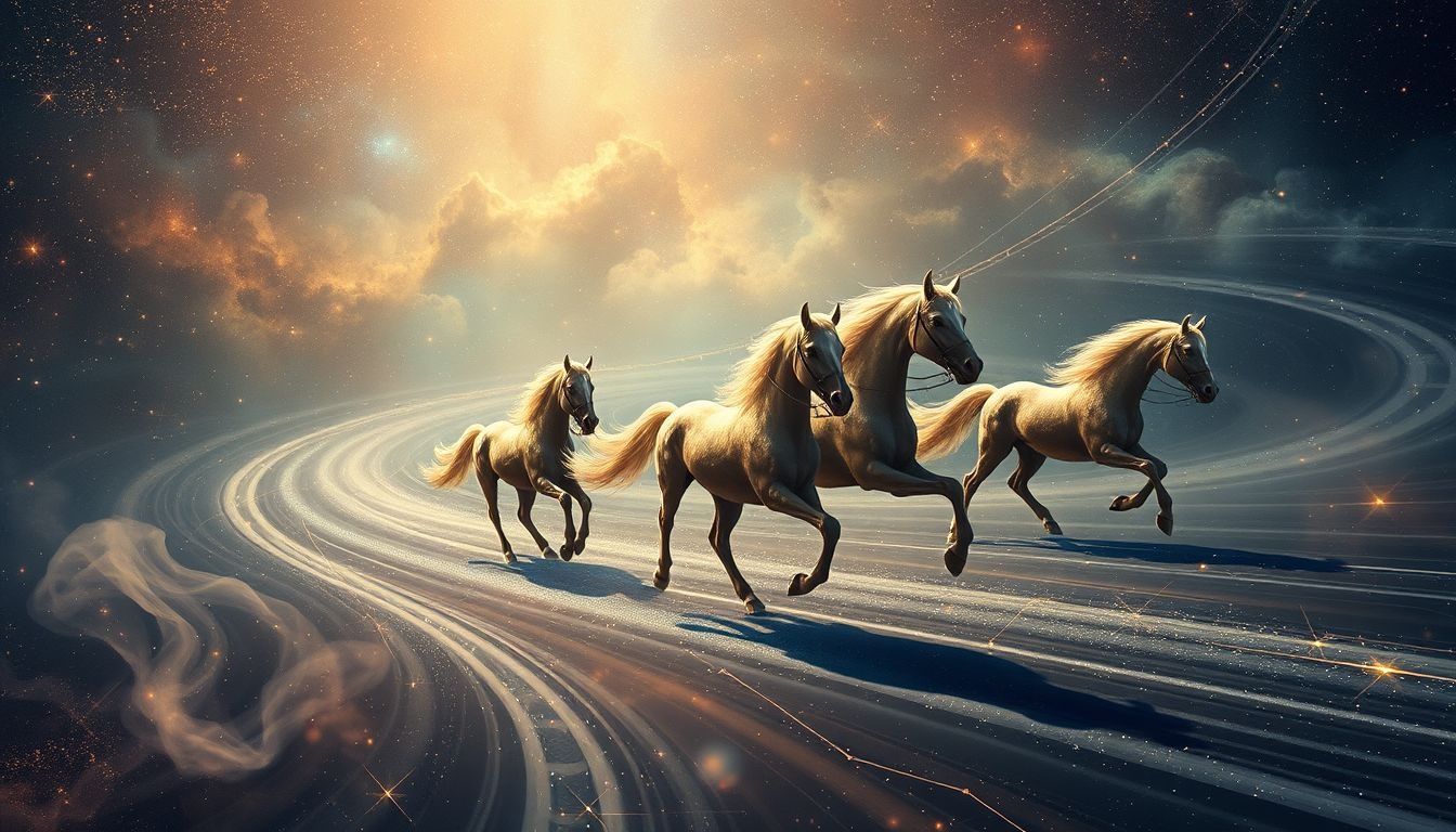 Le trot symbolise équilibre entre contrôle personnel et direction de vie.