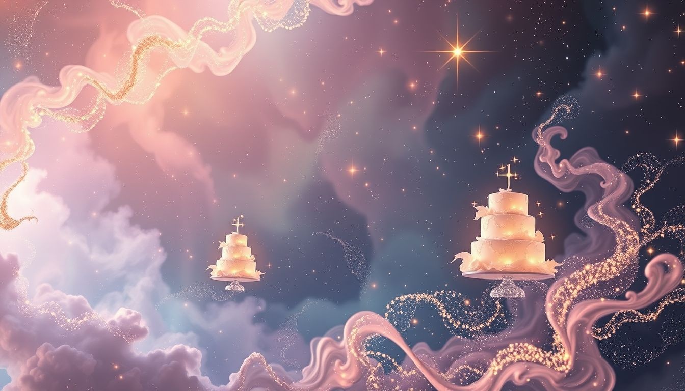 Rêver d’un gâteau de mariage symbolise souvent l’union et l’harmonie.