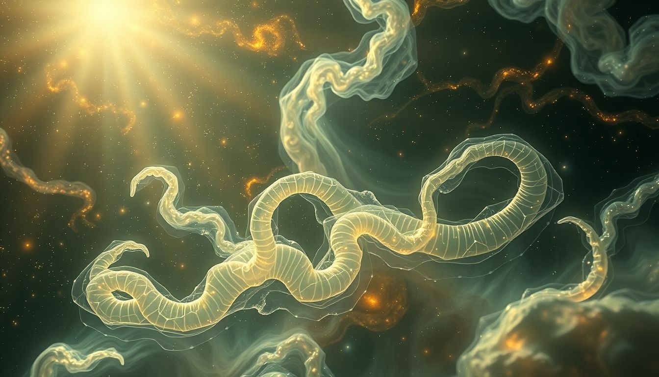 Le lombric symbolise la renaissance et la transformation intérieure profonde.