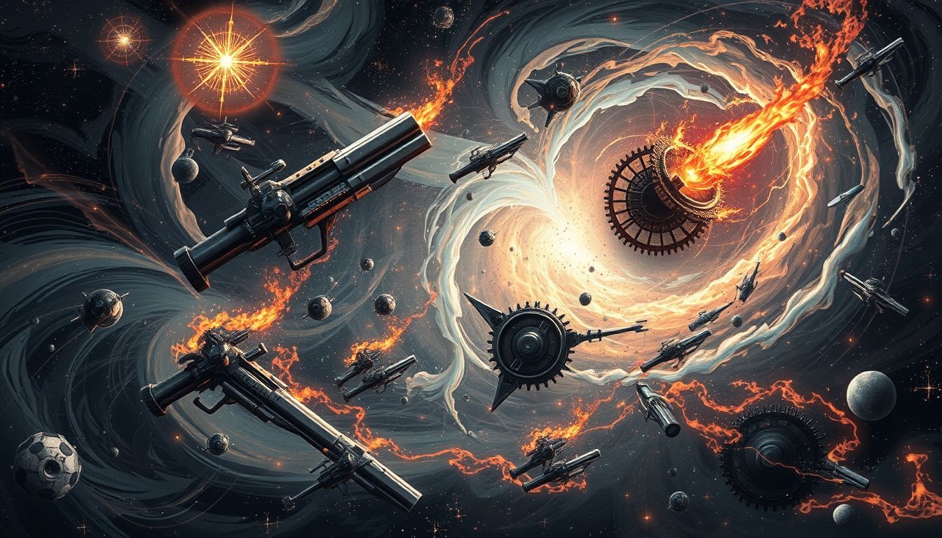 La machine symbolise souvent l'agressivité dans les conflits internes.