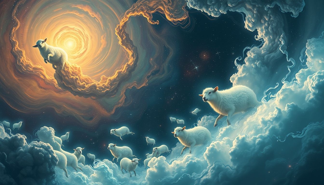 Rêver de moutons en tempête symbolise lutte et protection intérieur.