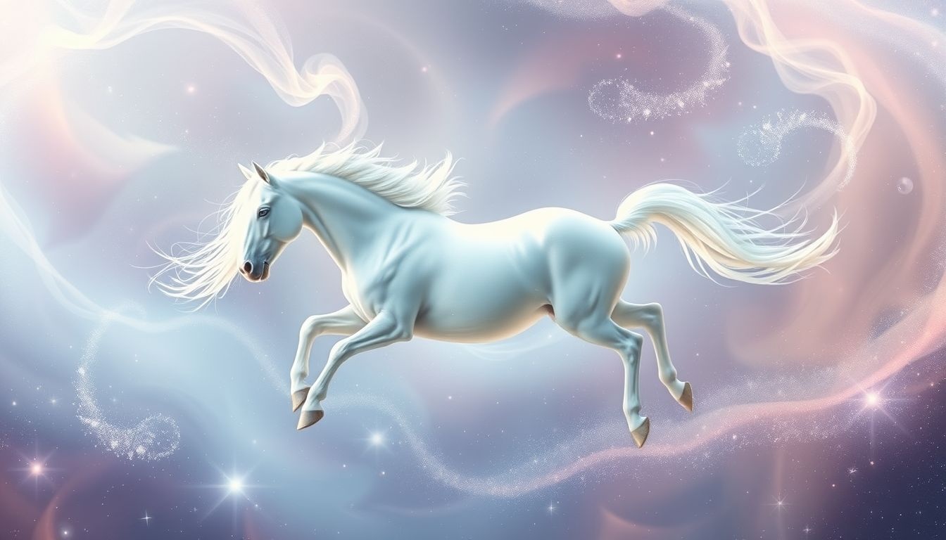 Le mustang blanc symbolise un renouveau spirituel profond.