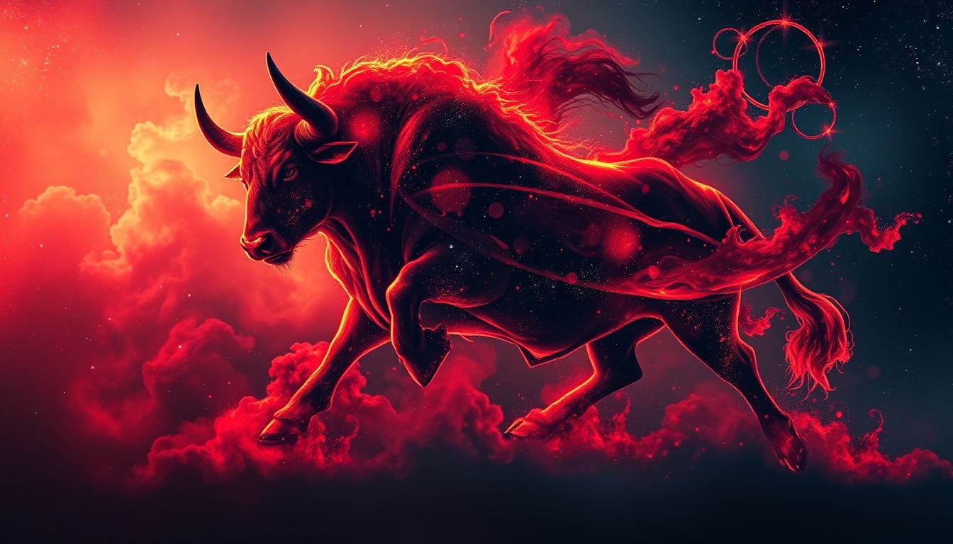 Rêver d'un taureau symbolise force, colère et instinct primal.