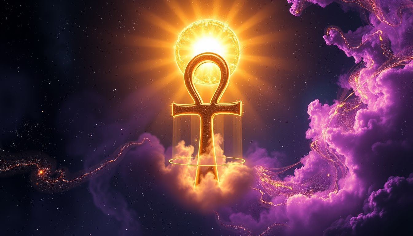 Rêver d’un ankh géant symbolise un pouvoir spirituel amplifié intense.