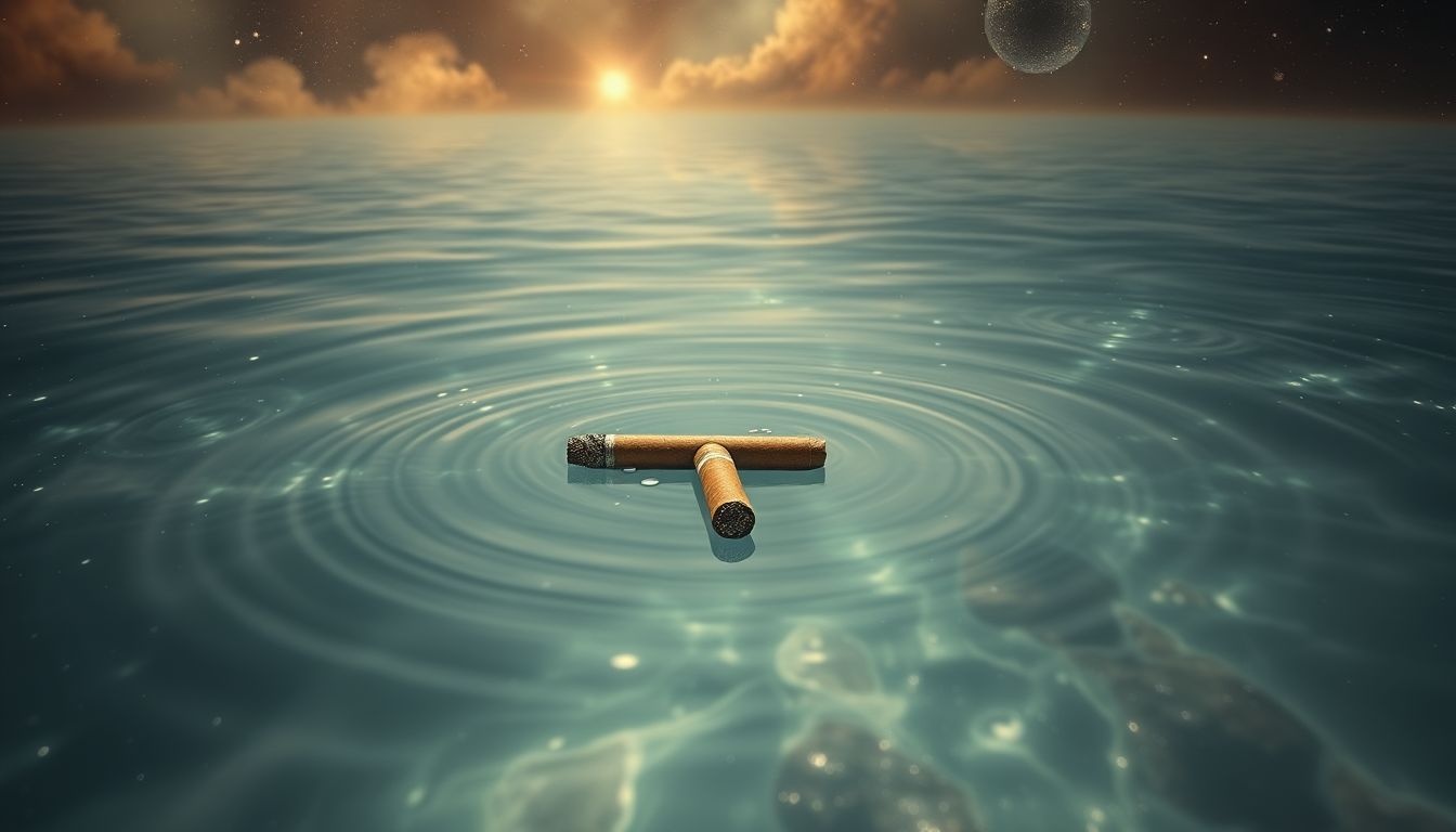 Un cigare flottant symbolise des émotions refoulées noyées inconsciemment.