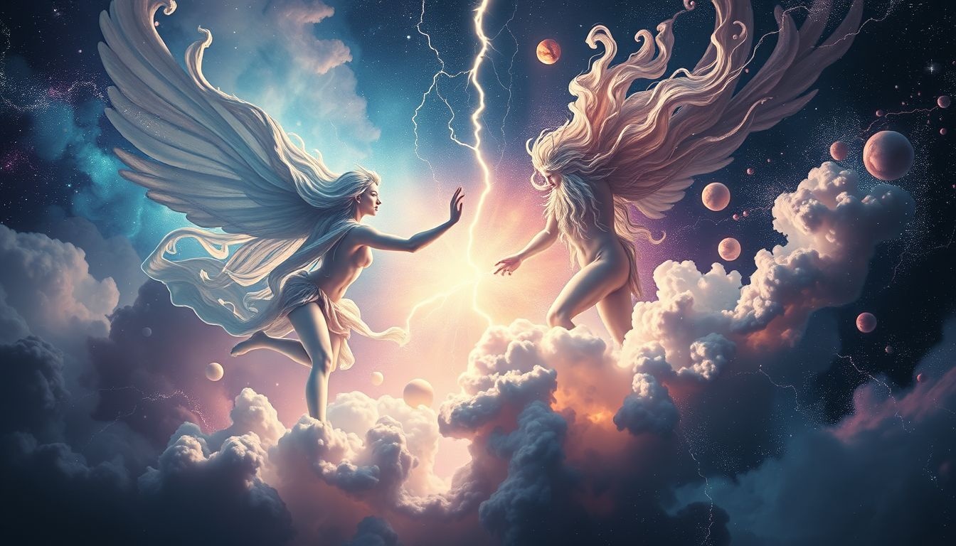 Rêver d’un combat avec Zeus symbolise un conflit intérieur puissant.