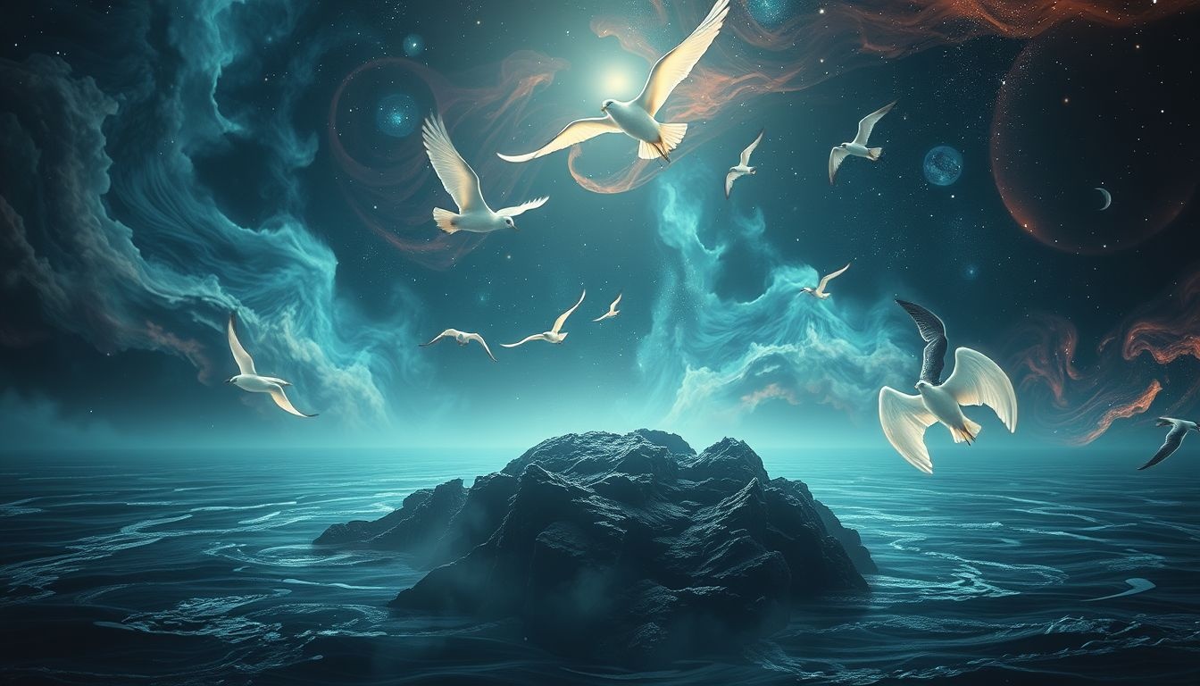 Rêver d’écueil et d’oiseaux de mer signale une intuition avertie.