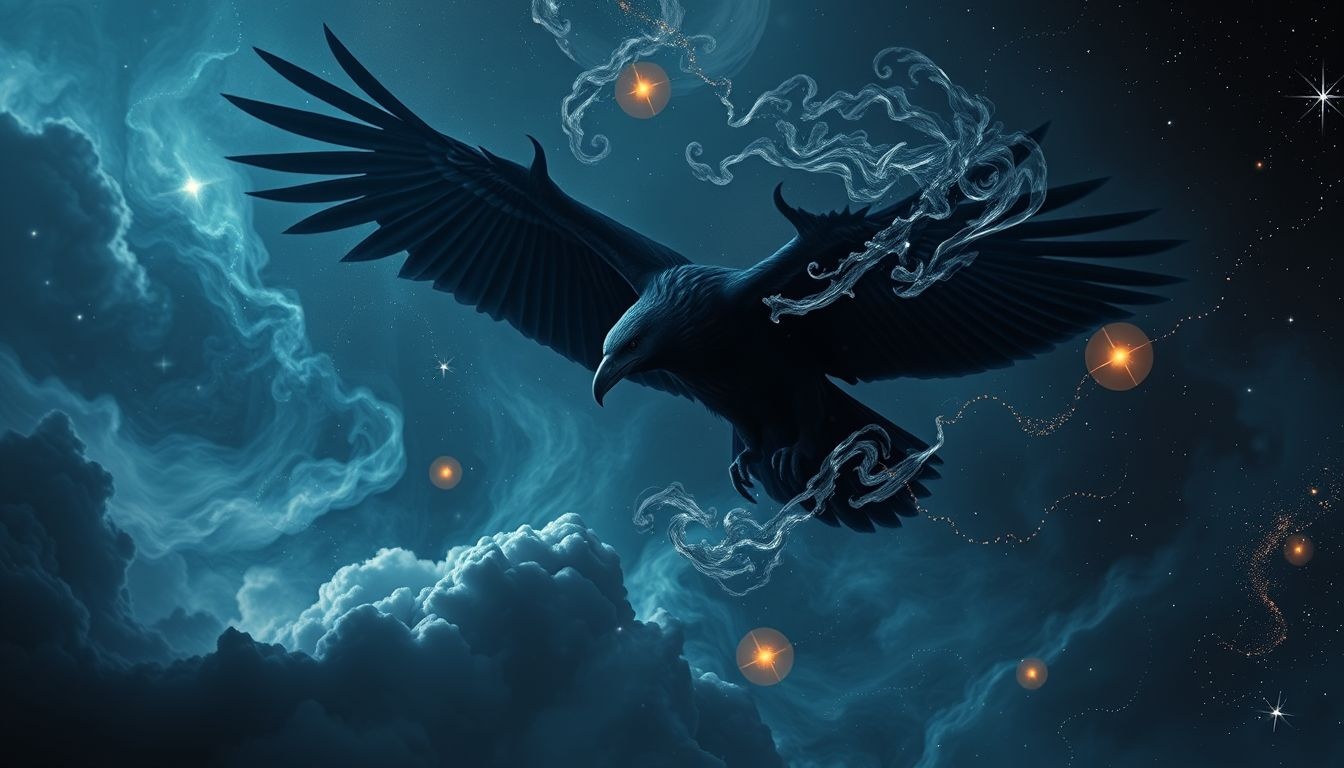 Le gypaète noir symbolise la transformation intérieure et le mystère inconscient.