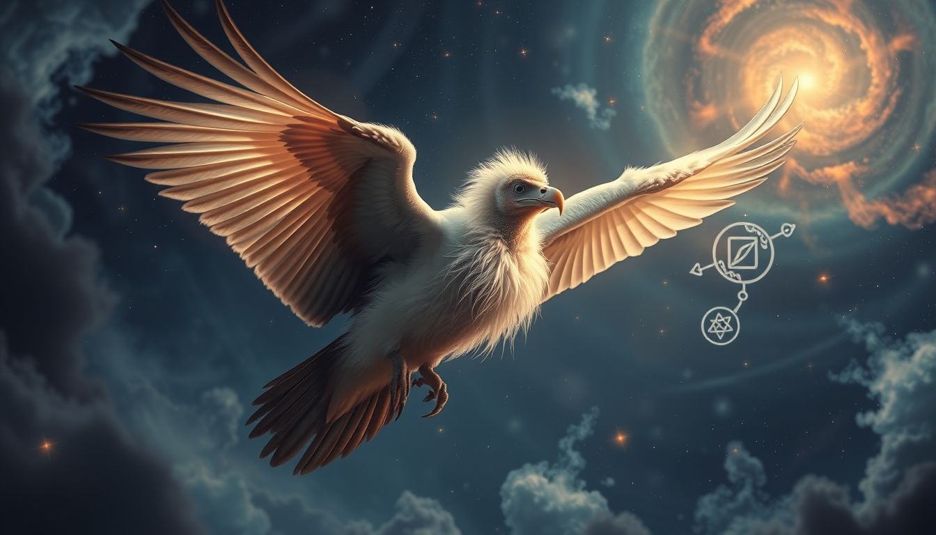 Le gypaète barbu parlant symbolise une sagesse intuitive et un guide intérieur.