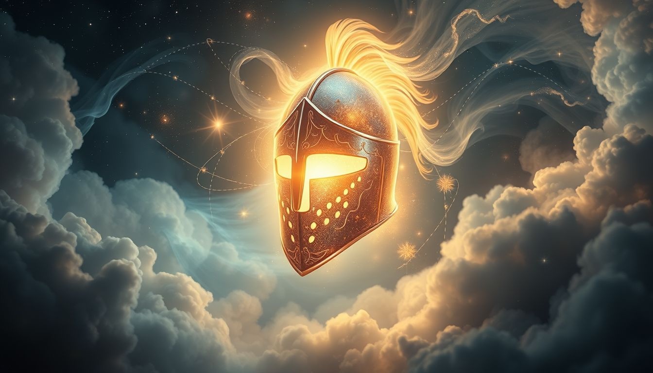 Rêver d’un heaume symbolise souvent protection et noblesse intérieure.