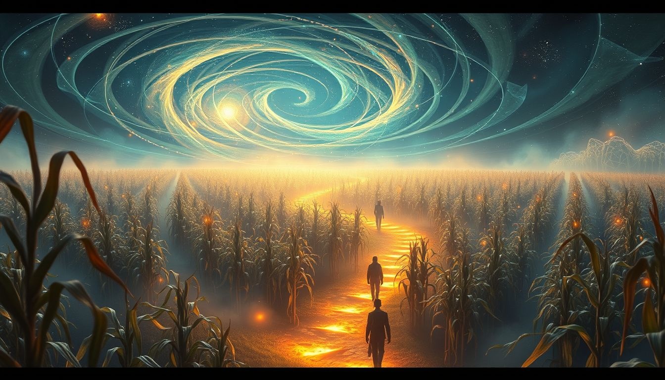 Rêver d’un labyrinthe de maïs symbolise défis et quête intérieure.
