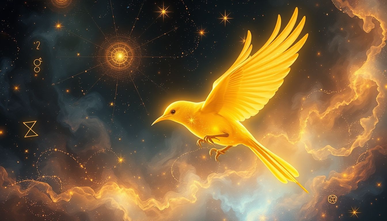 Rêver d'un loriot symbolise souvent la joie et la créativité intérieure.