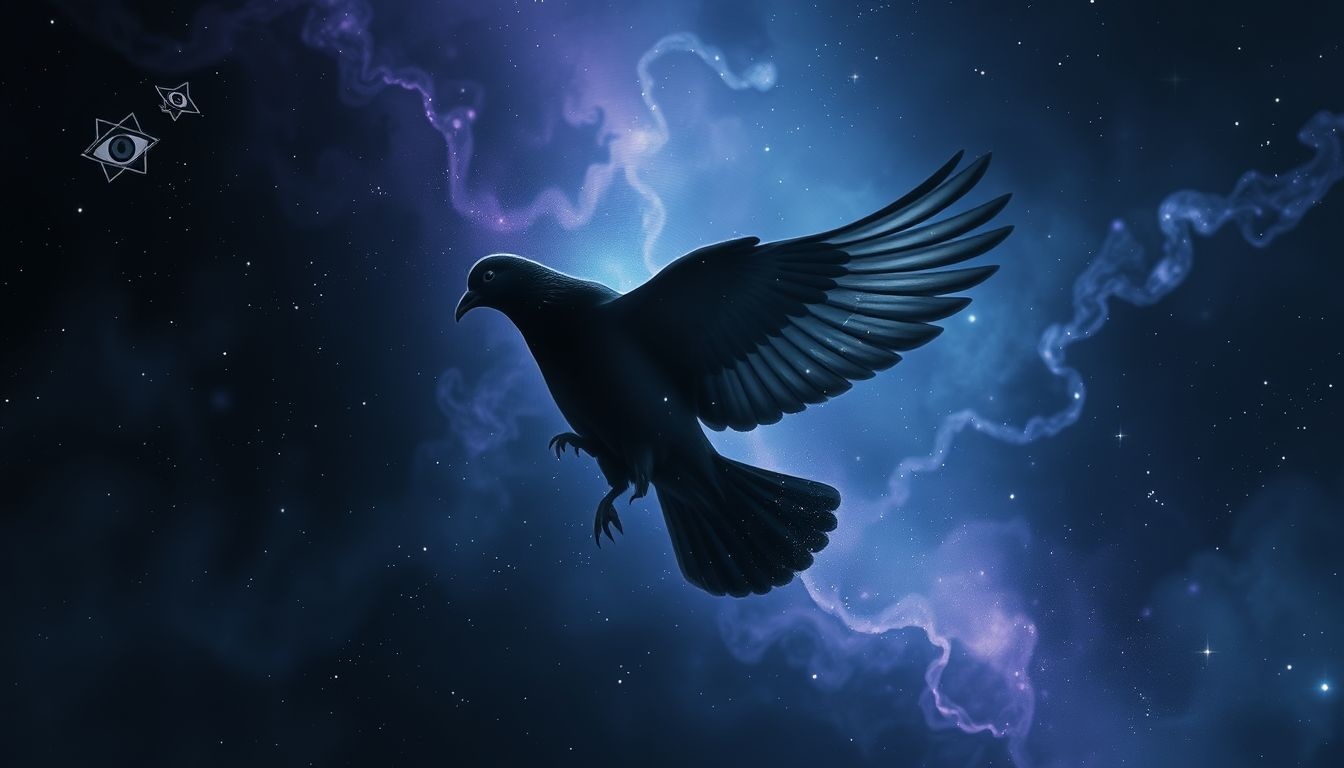 Rêver d’un pigeon noir révèle souvent des secrets et peurs inconscientes.