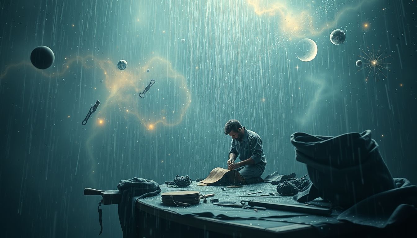 Rêver d’un sellier sous la pluie symbolise persévérance face aux obstacles.