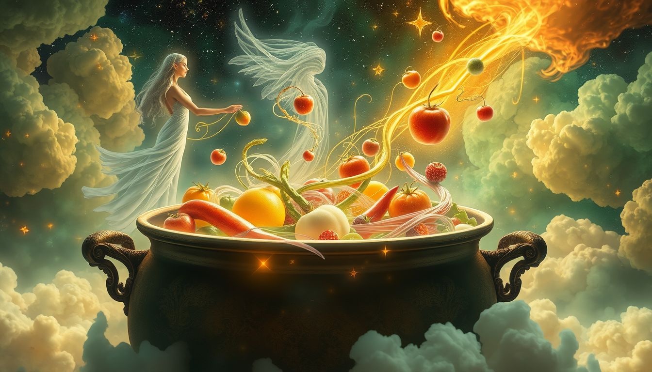 Rêver d'un végétarien cuisinant symbolise générosité et créativité partagée.