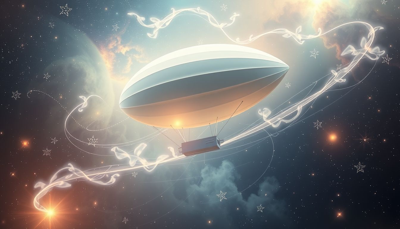 Rêver d'un zeppelin blanc symbolise souvent paix et élévation spirituelle.