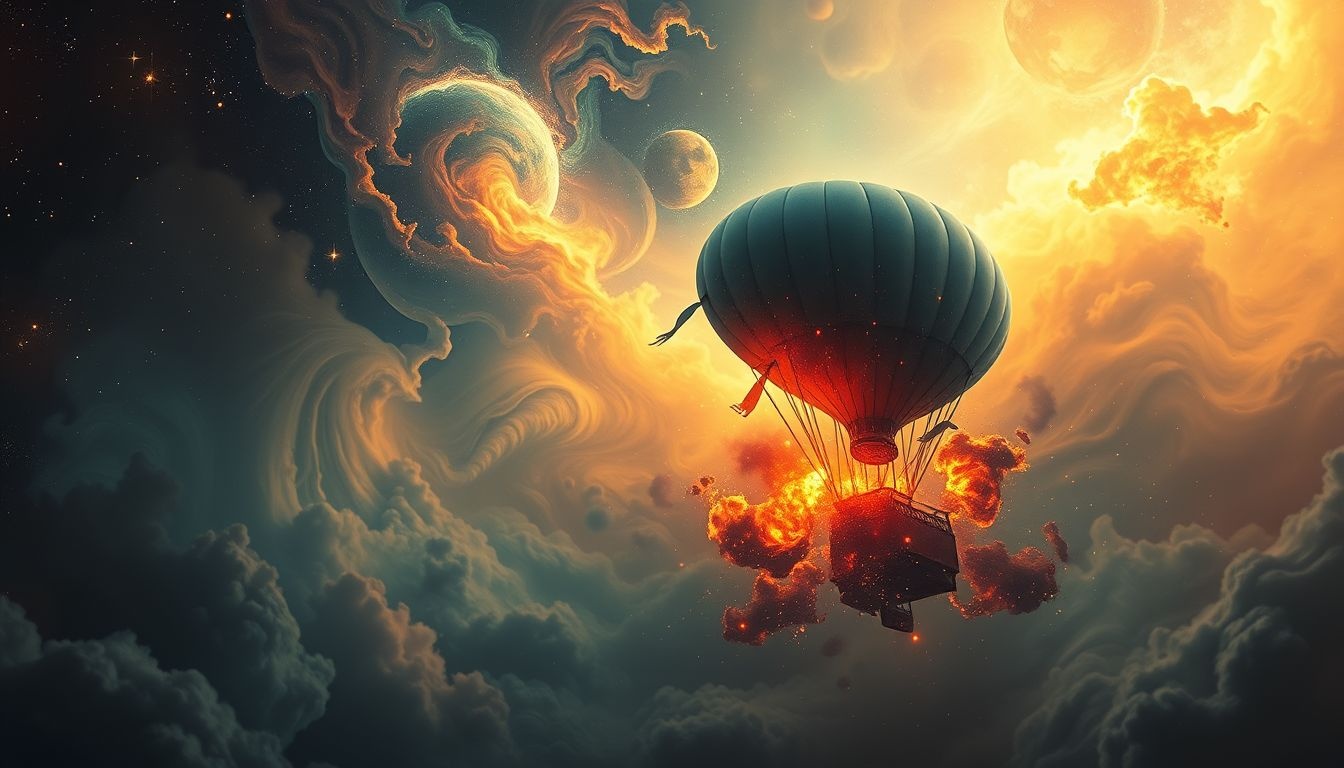 Rêver d'un zeppelin en colère symbolise un conflit intérieur imminent.
