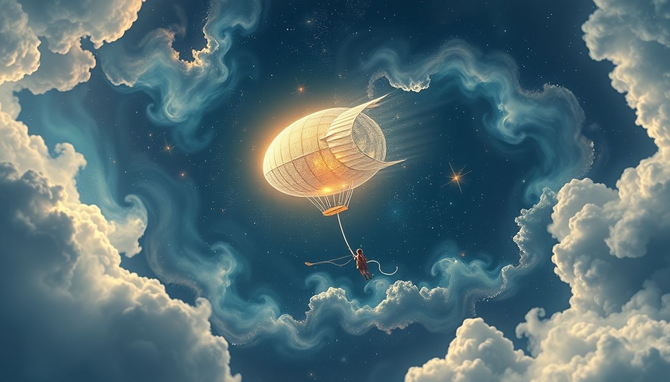 Rêver d’un zeppelin symbolise souvent la quête de liberté aérienne.