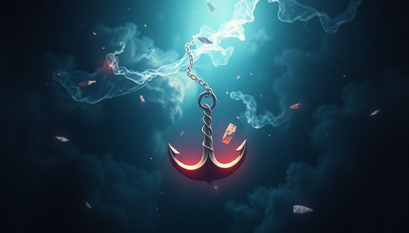 Rêver d'une ancre coulante symbolise souvent une perte de contrôle émotionnel.
