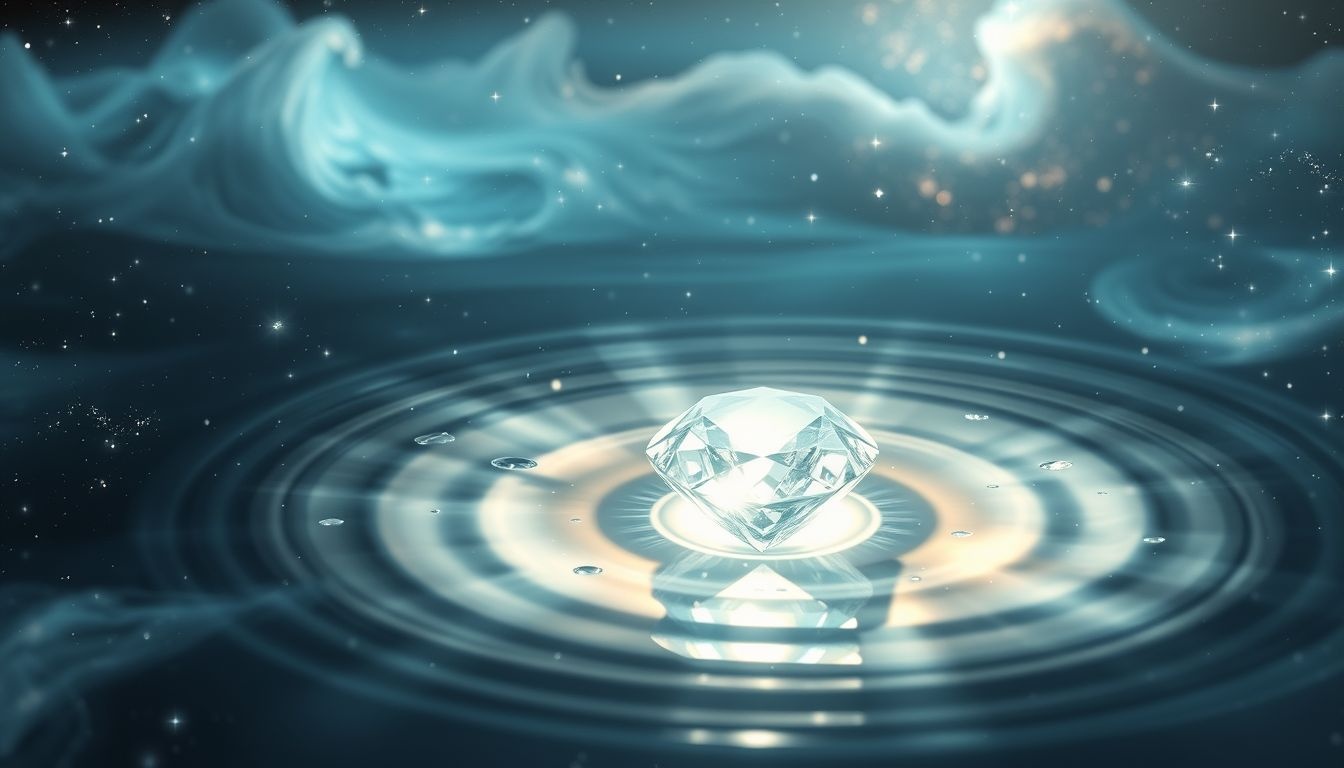 Rêver d’une bague en diamant dans l’eau symbolise purification et renouveau.