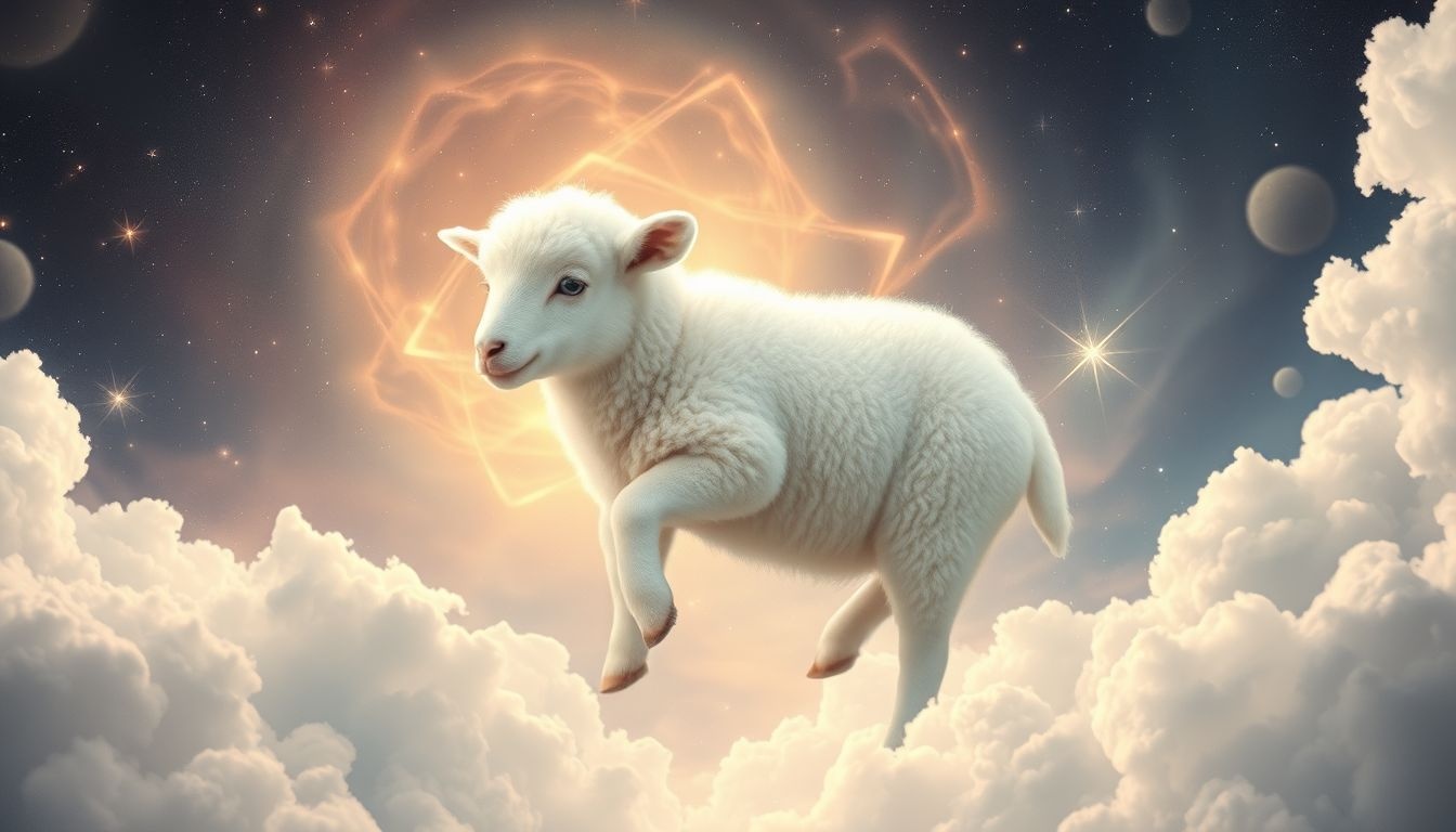 Rêver d'une brebis blanche symbolise paix intérieure et renouveau.