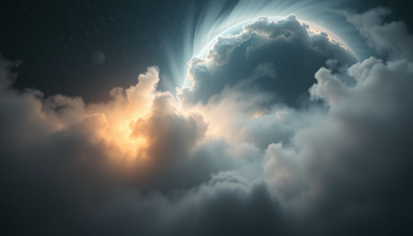 Le brouillard symbolise l'incertitude, la lumière révèle l'espoir.